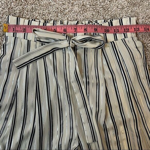 Zara Striped Paper Bag Culottes Size S - Picture 8 of 11